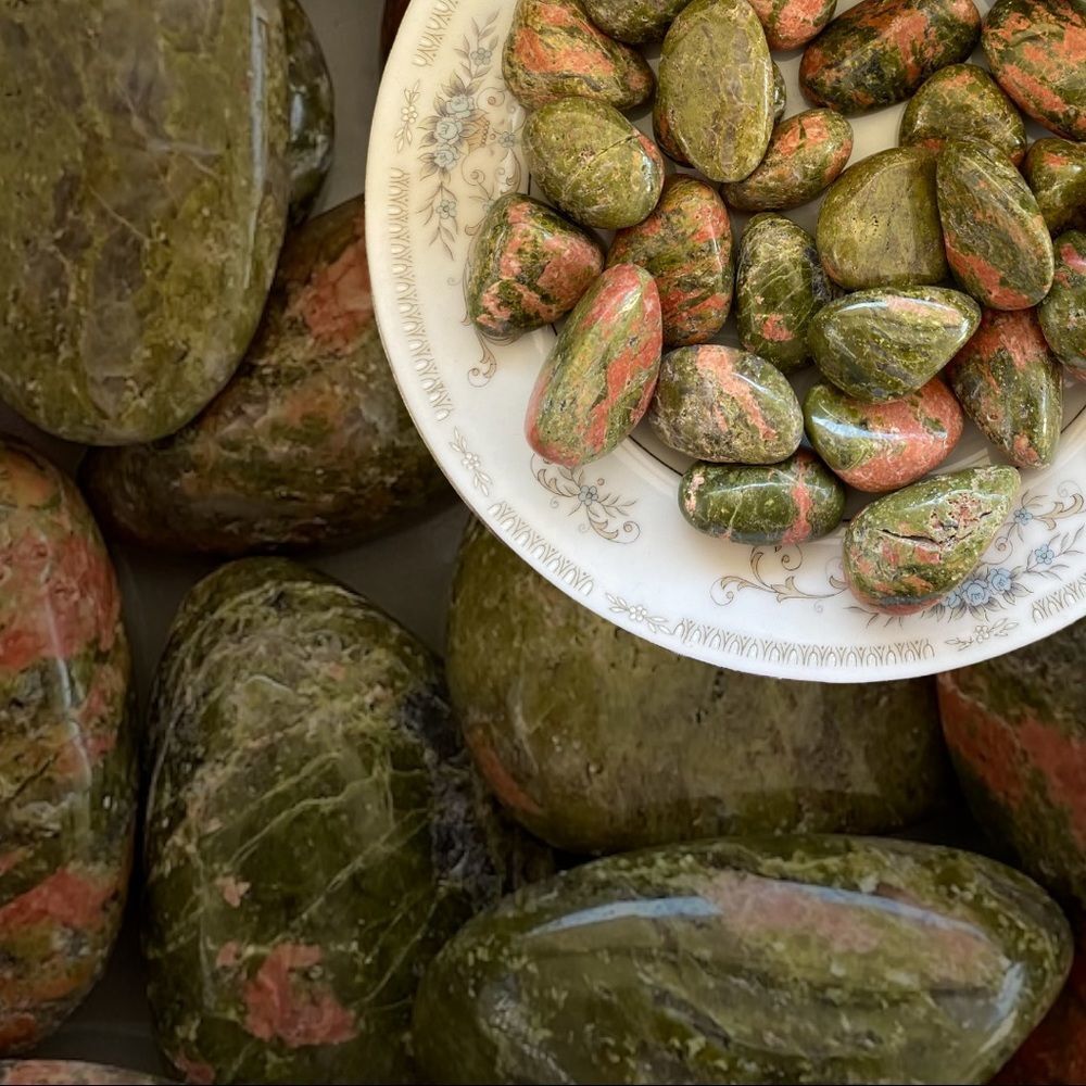 Polished Unakite Tumbles